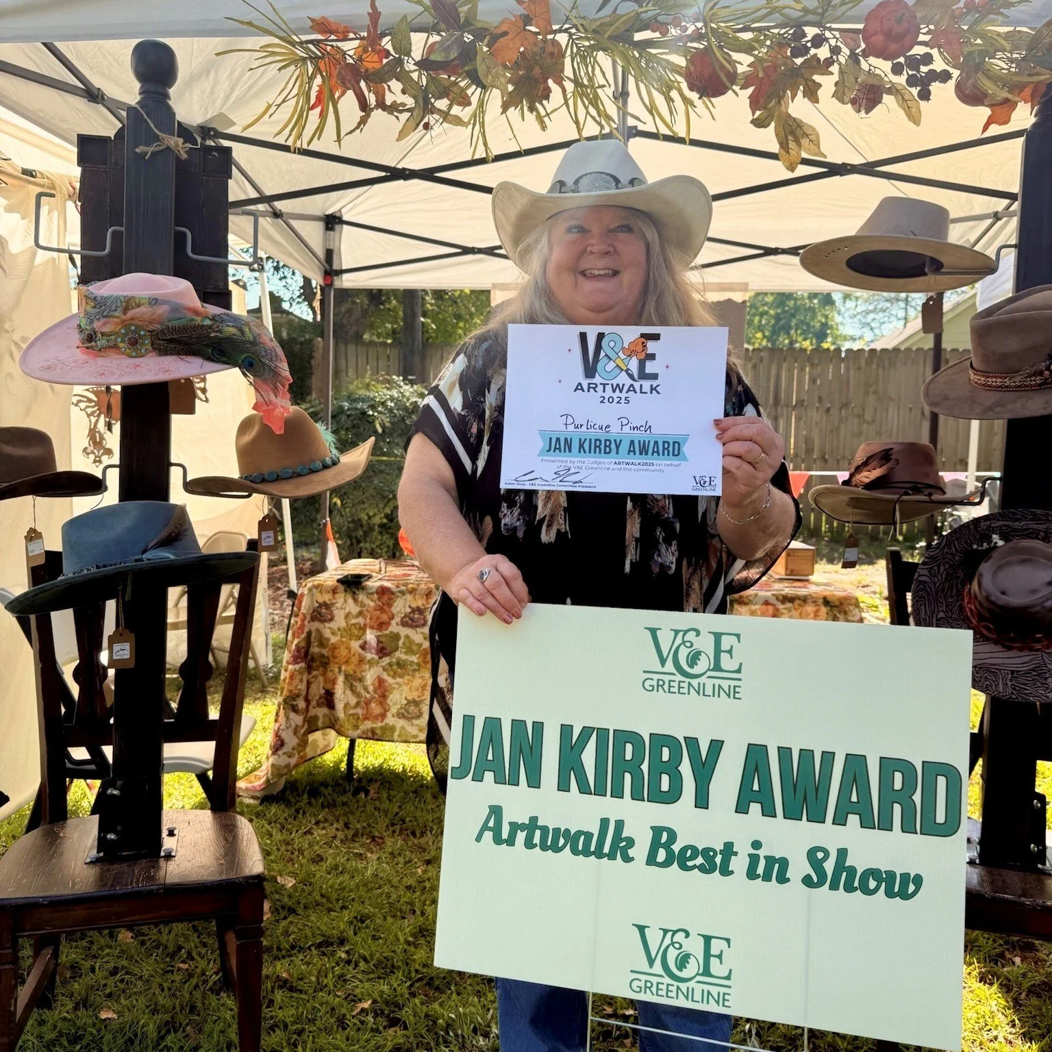 🎉 Congratulations to our 2025 ARTWALK Award Winners! 🎨

🏆 Best in Show &ndash; Jan Kirby Award: Purlicue Punch
👏 Awards of Merit: Strange Bisque-It &amp; Silk &amp; Marble

We&rsquo;re thrilled to celebrate these talented artists for their creati