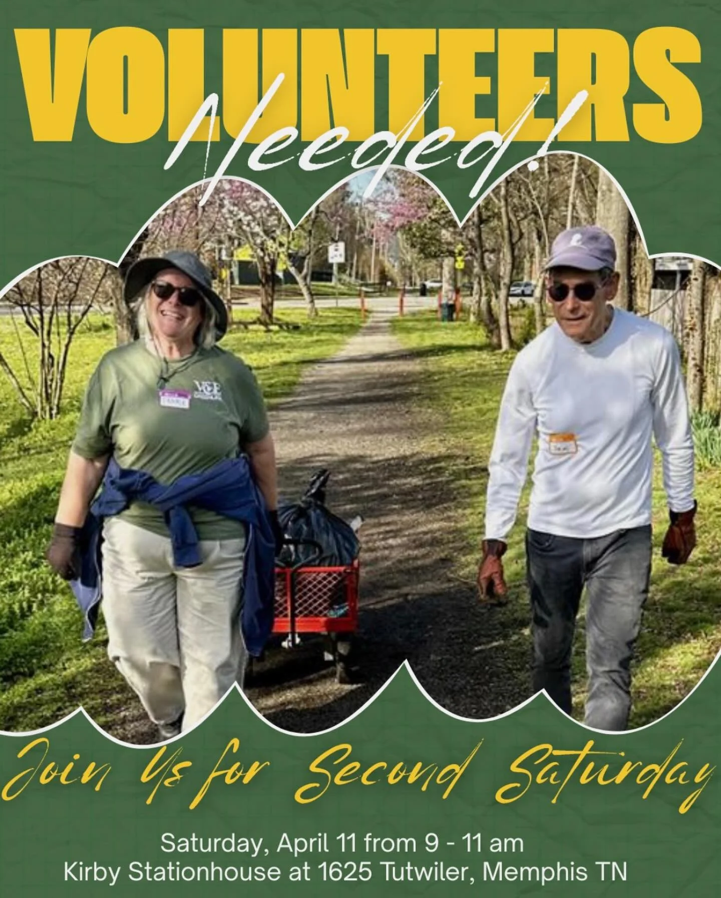 Join us for Second Saturday! 
Help keep our community trail beautiful, meet neighbors, &amp; get some fresh air from 9&ndash;11 am at Kirby Stationhouse. 
Sign up to volunteer using link in bio 🔗