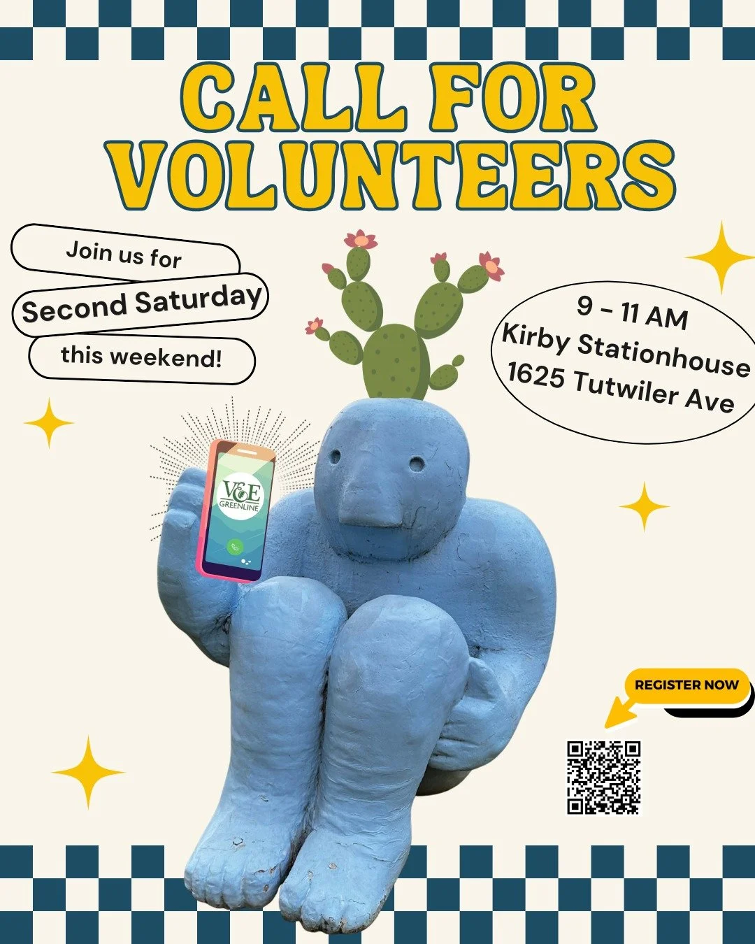 Ring Ring 📞 it's our monthly call for volunteers to join us for Second Saturday [May 9th] this weekend! 

We plan to work on trimming back invasives on the trail between Keeler Bridge &amp; Stonewall, there is mulch to spread in the shade garden, &a