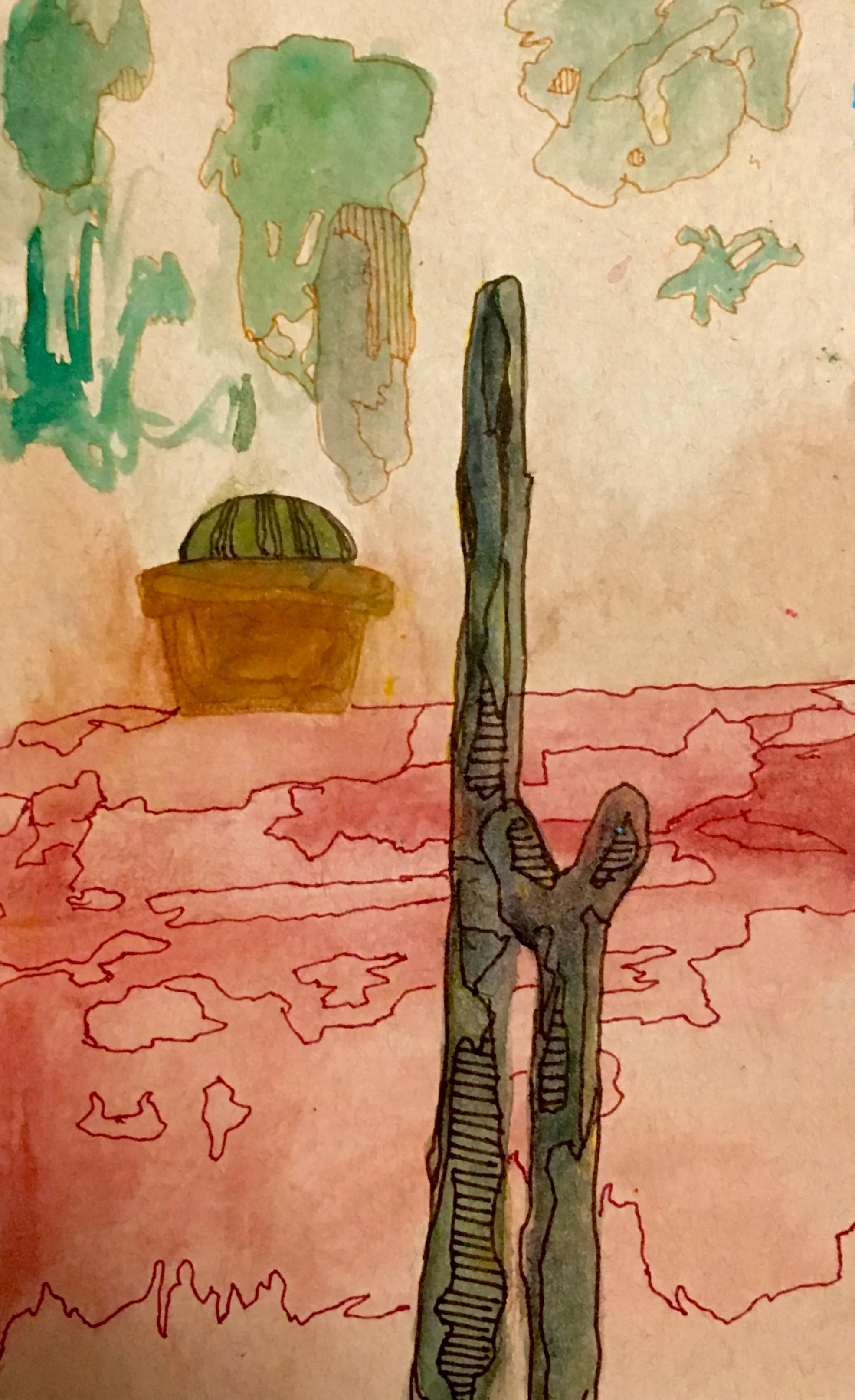 Ink and Watercolor