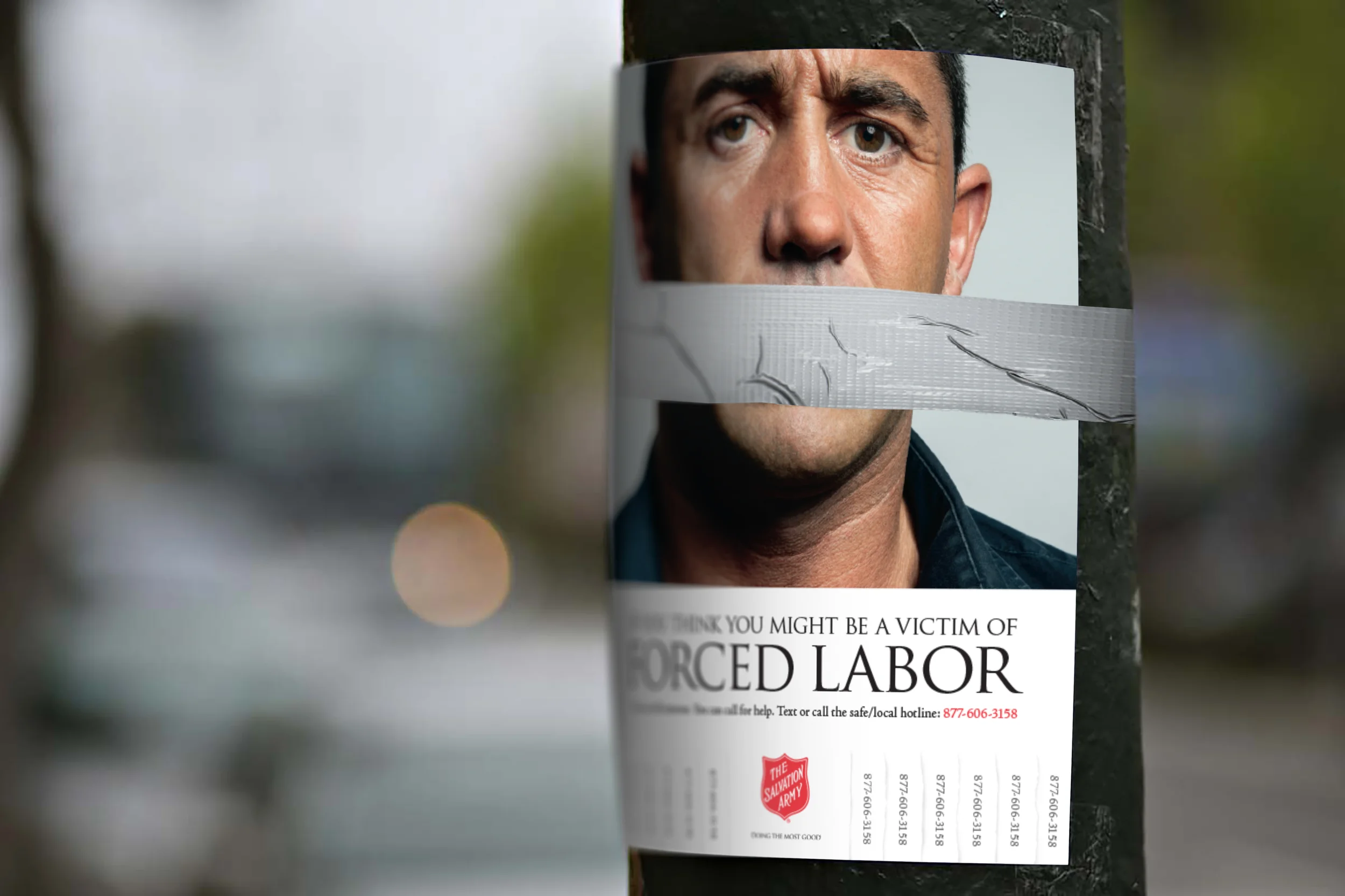 "If you think you might be a victim of forced labor, you can tell someone. You can call for help. Text or call the safe/local hotline 877-606-3158"