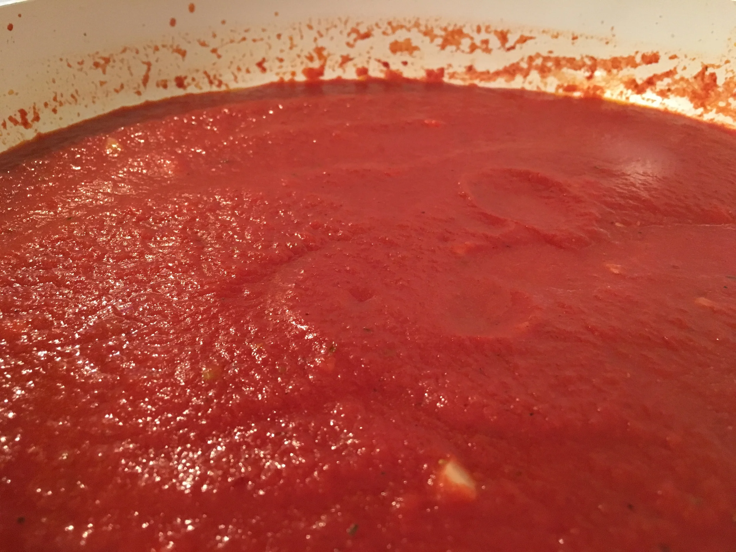 That rim of sauce the pan is just asking to be swiped with bread