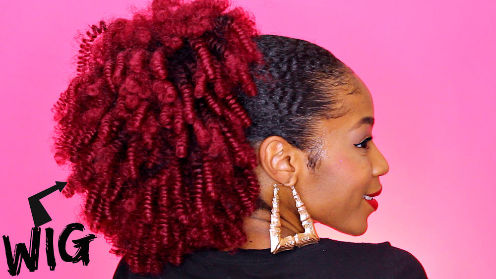 How To▻ Wig to Faux Ponytail Natural Hair Puff — Natural Hair Care |  Rayann410