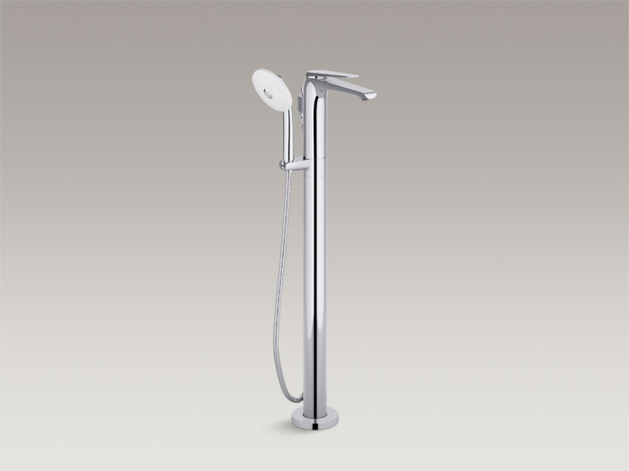 Floor-mount bath faucet with handshower, includes all components K-97367T-4