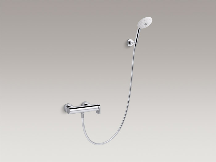 Exposed single-handle shower faucet with handshower, includes all components K-73091T-4