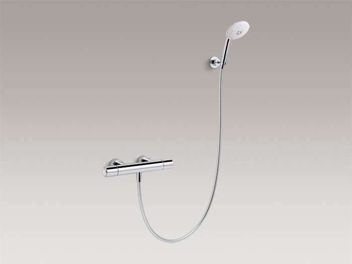 Exposed two-handle shower faucet with handshower, includes all components K-73164T-7