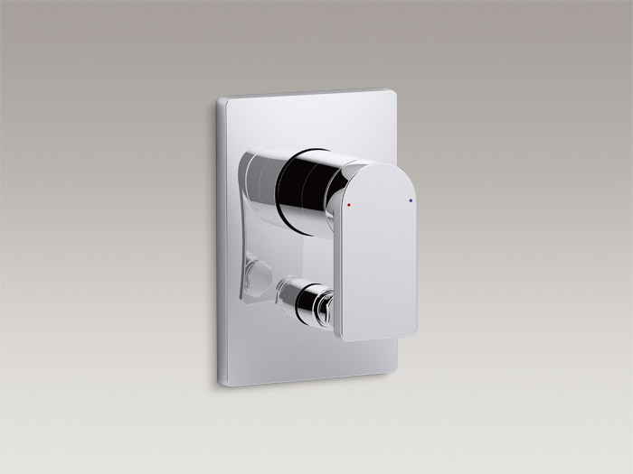 Recessed valve trim with diverter for 40 mm valve K-73100T-4 S pecs and Details