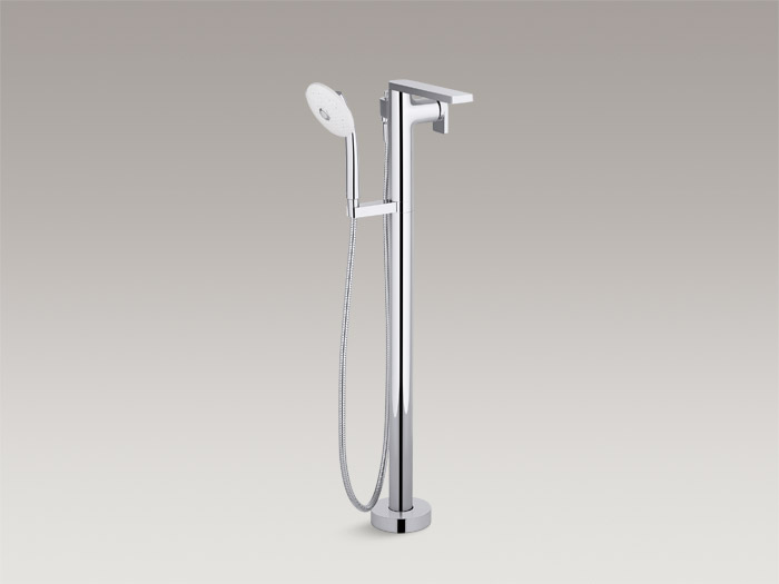 Floor-mount bath faucet with handshower K-73087-4