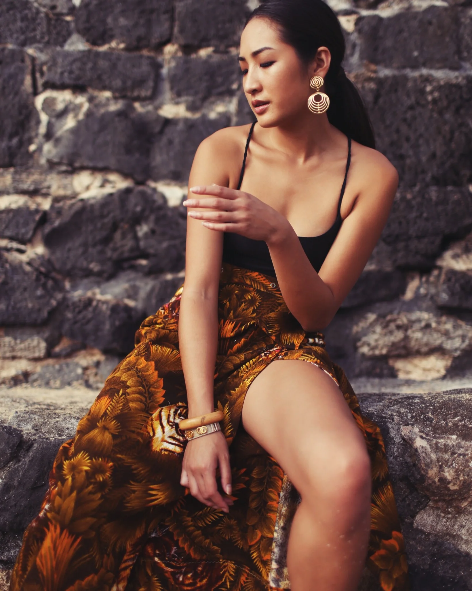 BJ represented by Kathy Muller Agency for Barrio Vintage. Shot on location in Honolulu, HI by Melanie Tjeong.