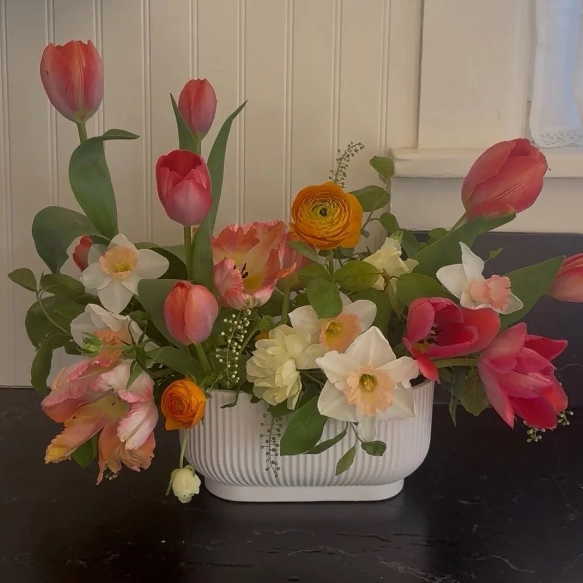 Medium Oval Arrangement of Spring Blooms