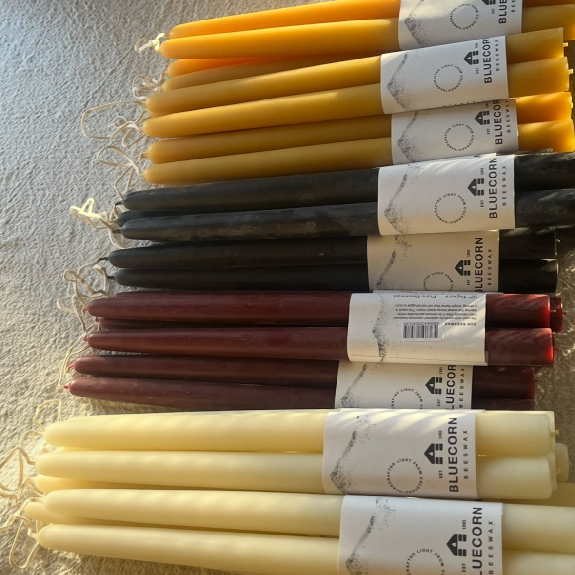Beeswax Candles Pair