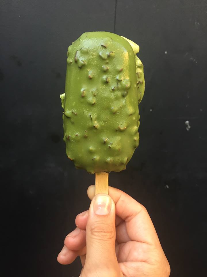 Helado de té matcha