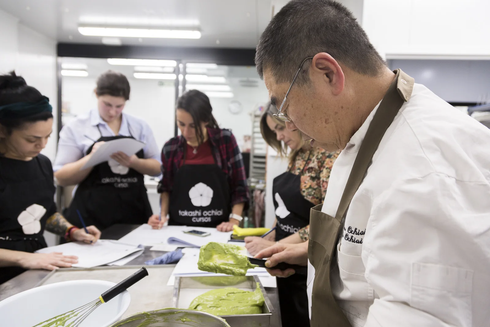 Curs de te matcha a Aula Ochiai