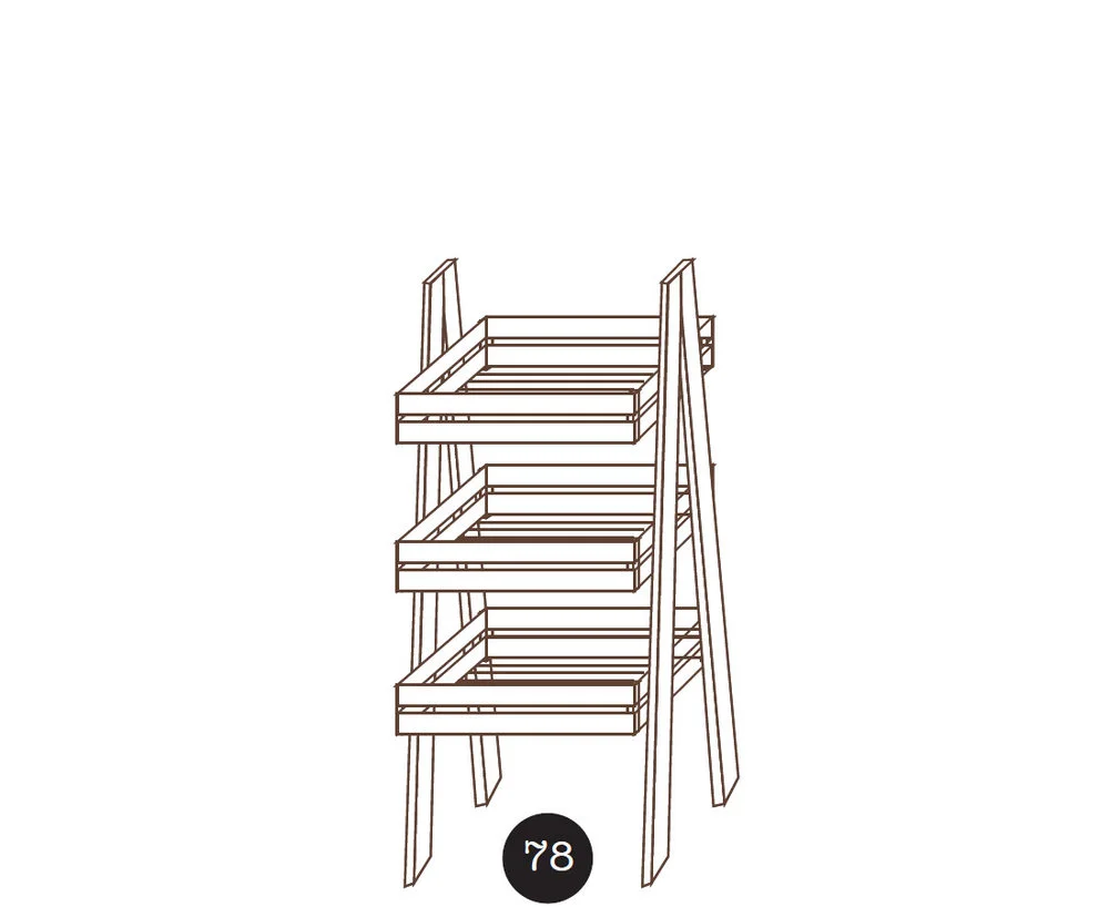 Crate stack (3) 65cm x 55cm x 120cm high