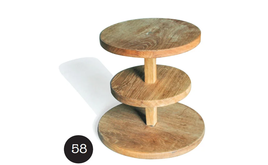 Cake stand circle Top 30cm, mid 20cm, base 35cm x 32cm tall