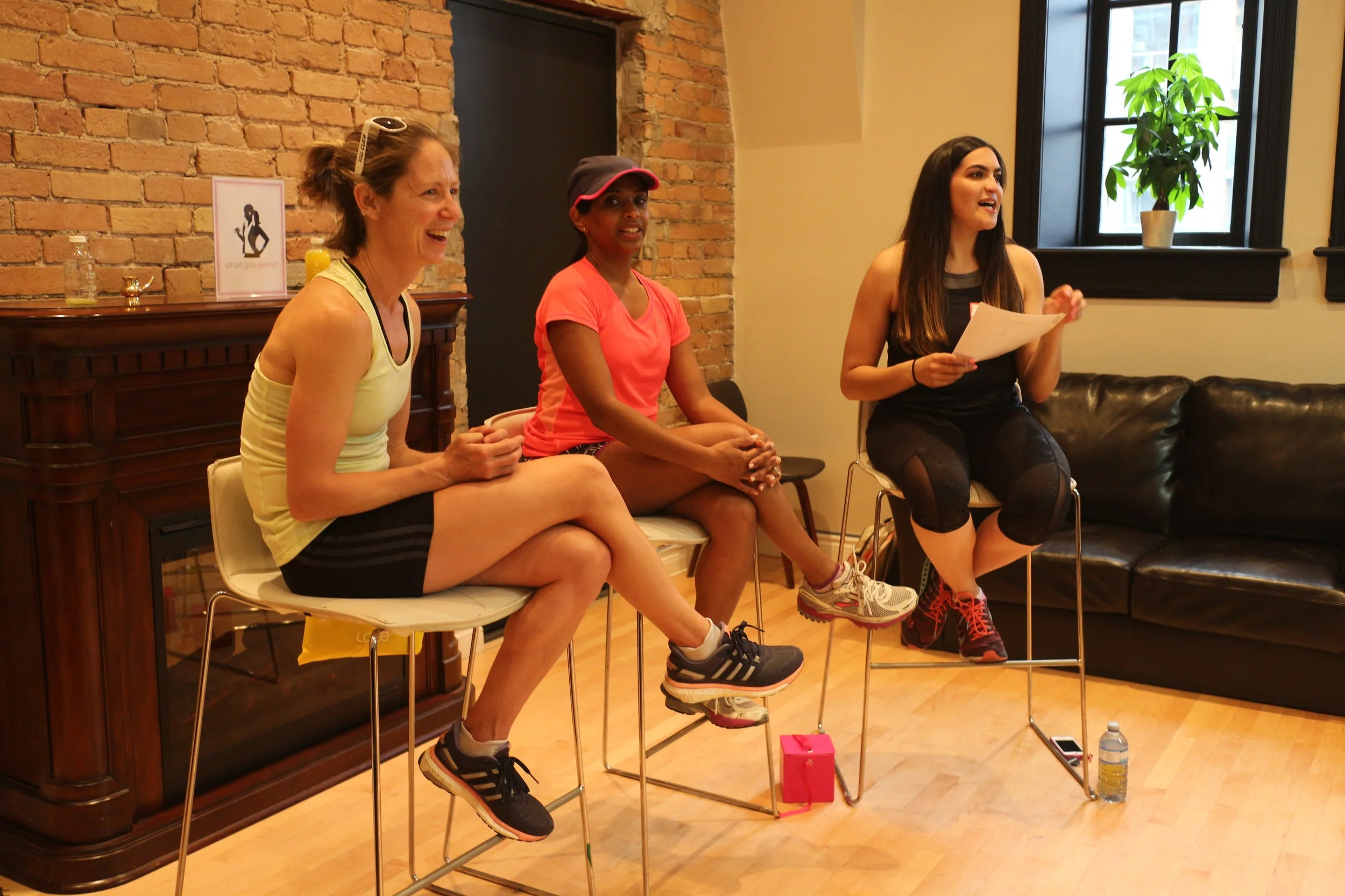 Speakers Seanna, Lisa and Moderator Celine