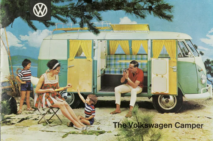 Ad from the 60's of the VW Camper. 