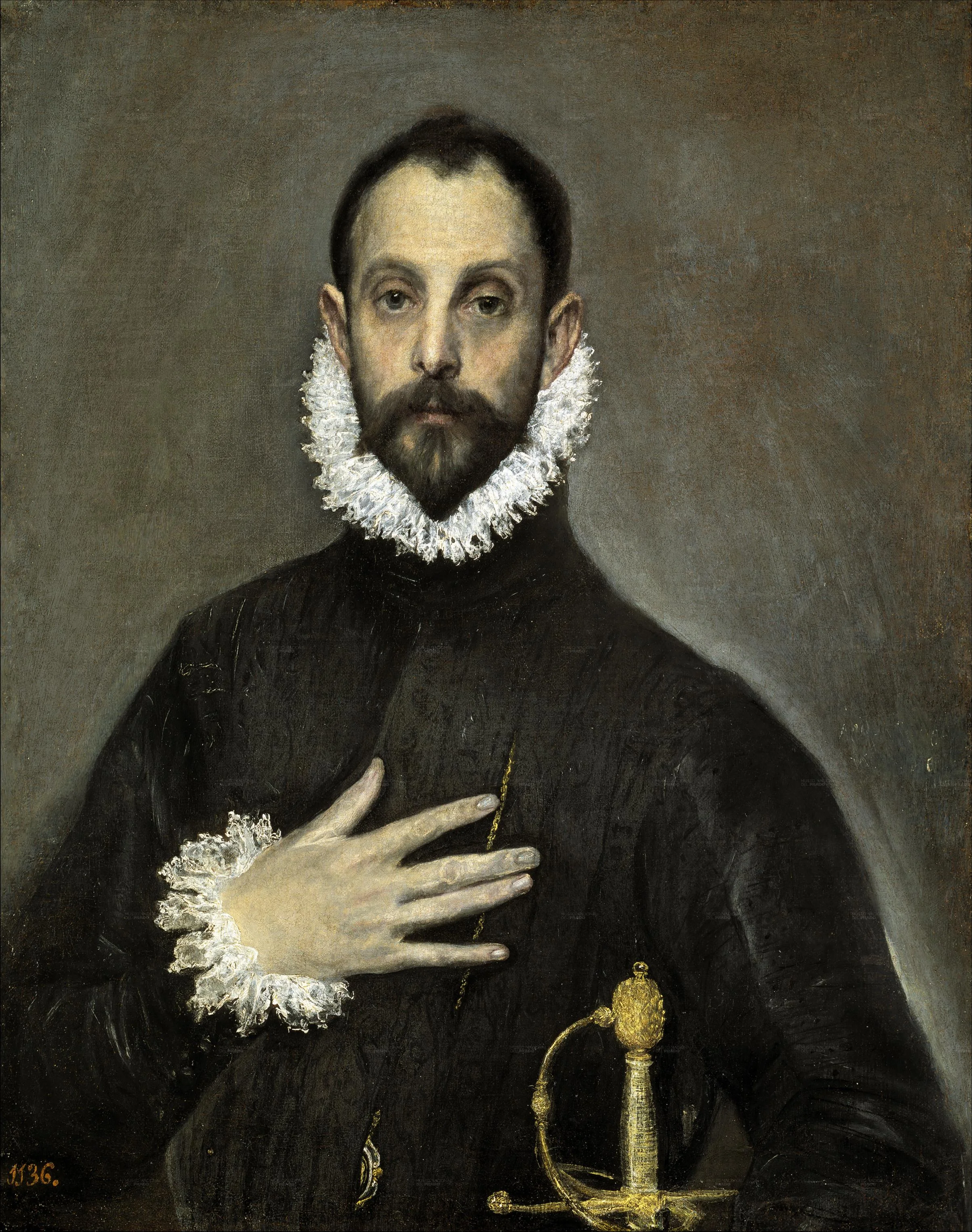 The Nobleman with his Hand on his Chest by El Greco (1580)
