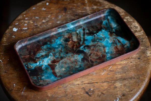 Rectangular [Nebula] Leather Tray