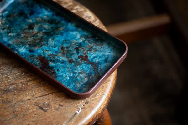 Rectangular [Nebula] Leather Tray