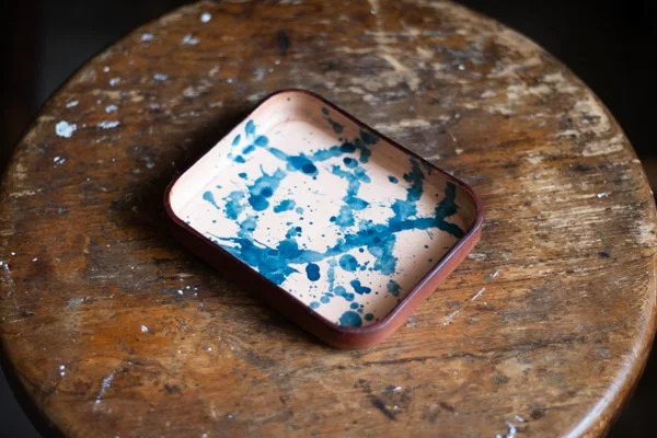 Small Rectangular [Ink] Leather Tray