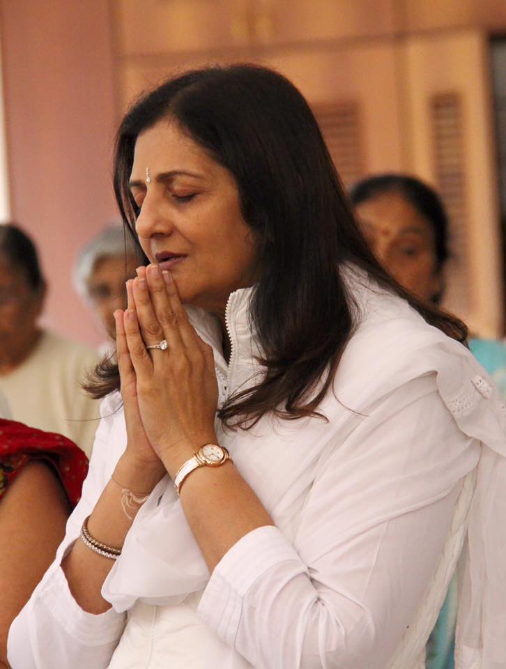 "Time to sprinkle the water of piety Worship the feet of Sadguru our true deity. Time to drench ourselves in devotion Be calm and still even though life is in full motion." - Br. Minalben