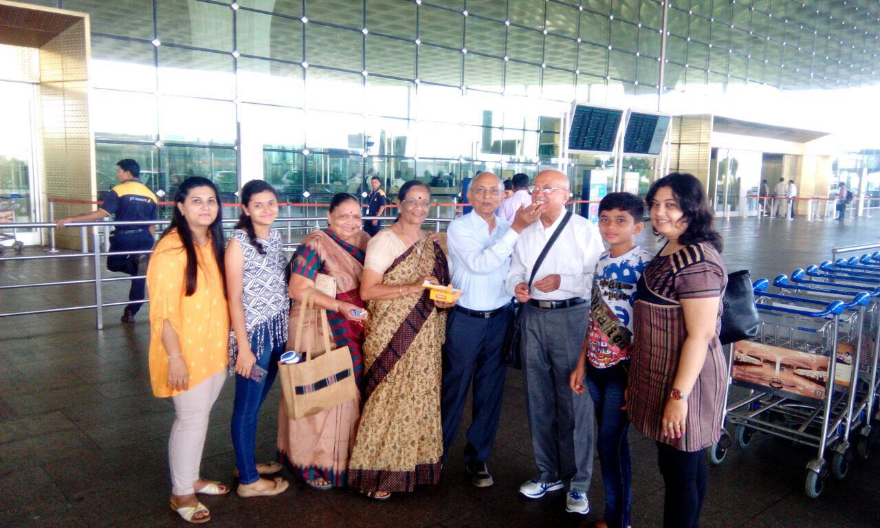 Br. Bhupatbhai departing from Mumbai airport