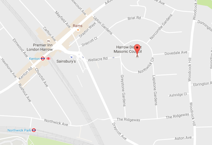Map Kenton Masonic Lodge Northwick Circle.png