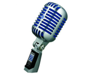 35 years and this is now my weapon of choice. This is the Shure Super 55. It features the vintage design of the original iconic vocal microphone with a frequency response tailored for natural-sounding vocals and speech. It is the perfect MC microphone.