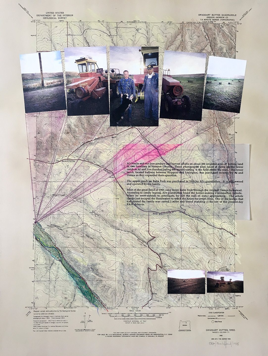 The FARM - People  / mixed media / 22" x 30"