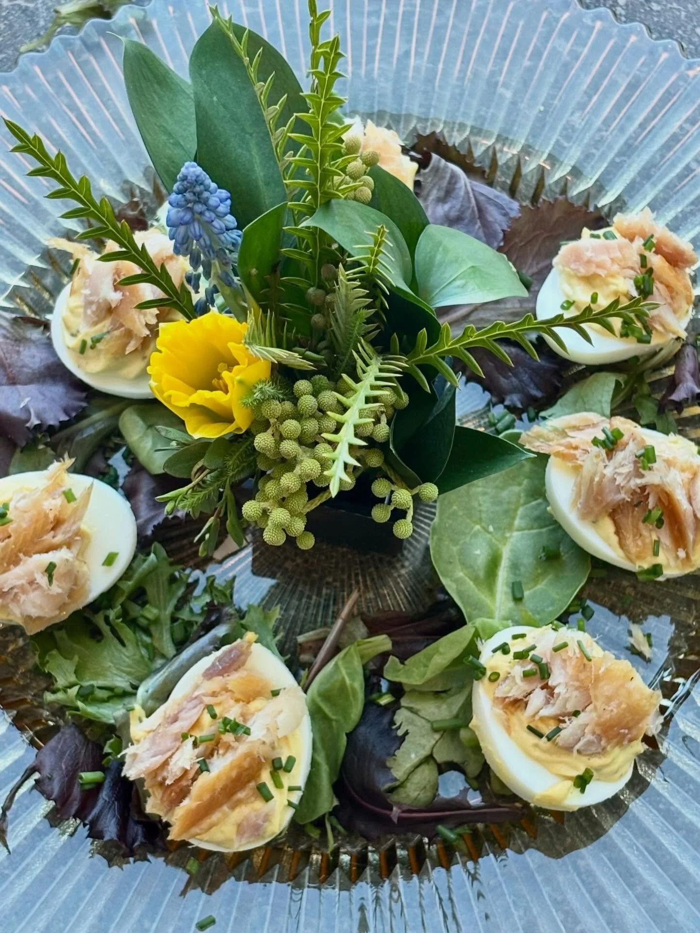 Highlights from a beautiful Swedish Fika buffet at a recent corporate event! 

On the savory table: 
Deviled Eggs with Caraway and Smoked Trout, Beetroot and Gin Cured Gravlax , New Potato Salad, Swedish Meatballs and Leek Tart

On the sweet table: 
