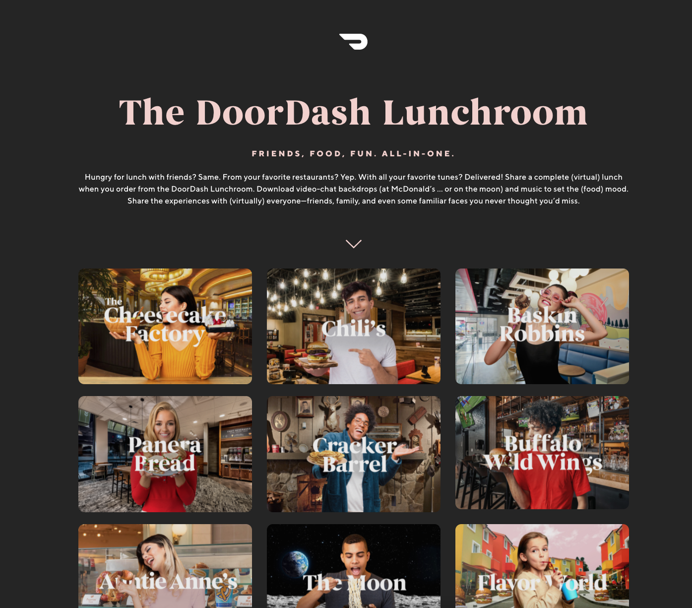 DoorDash Lunchroom campaign copy strategy by Kim Roma creative lead copywriter
