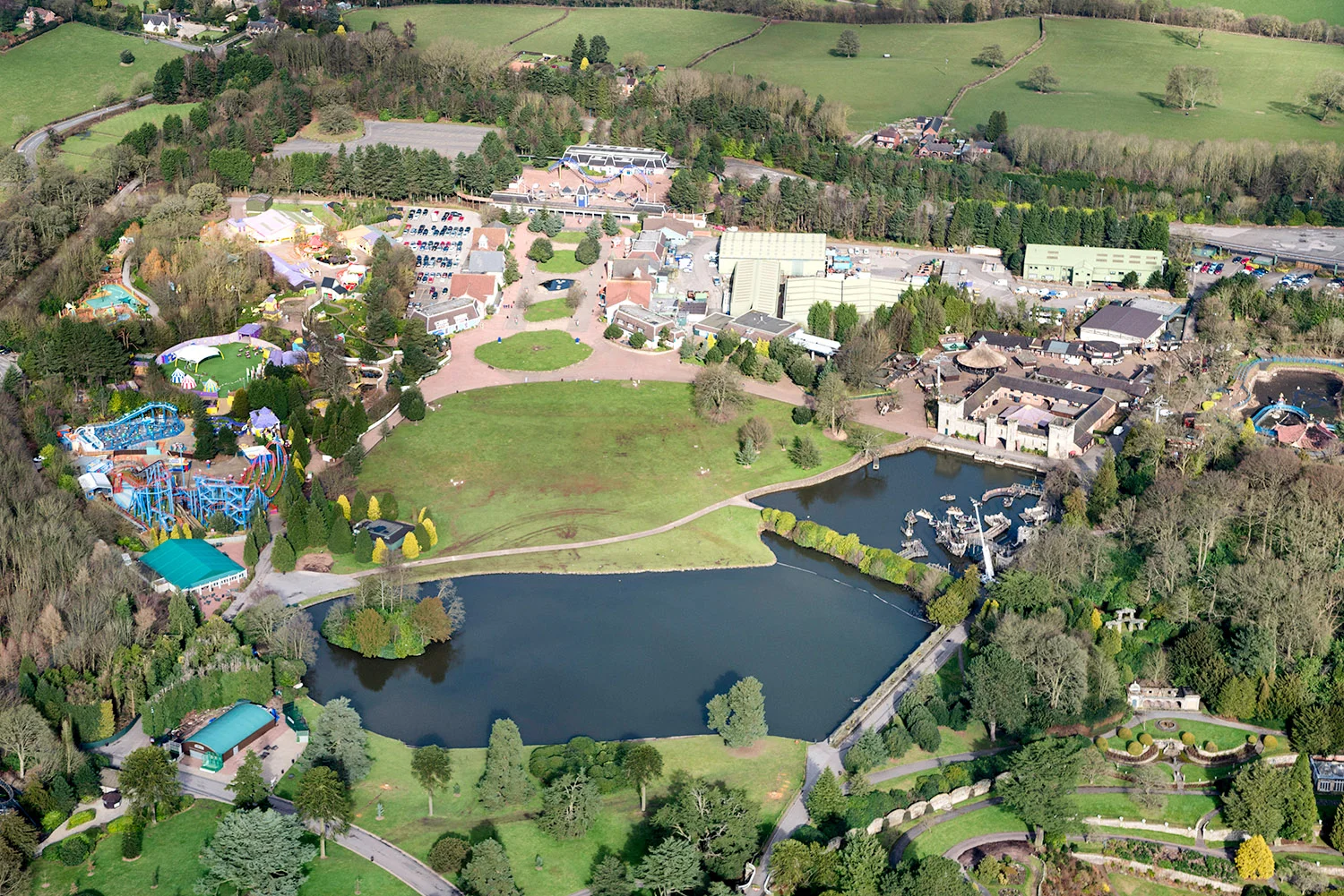 Alton Towers by aerial photographer Joas Souza
