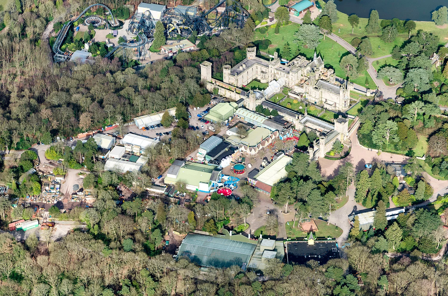 Alton Towers by aerial photographer Joas Souza