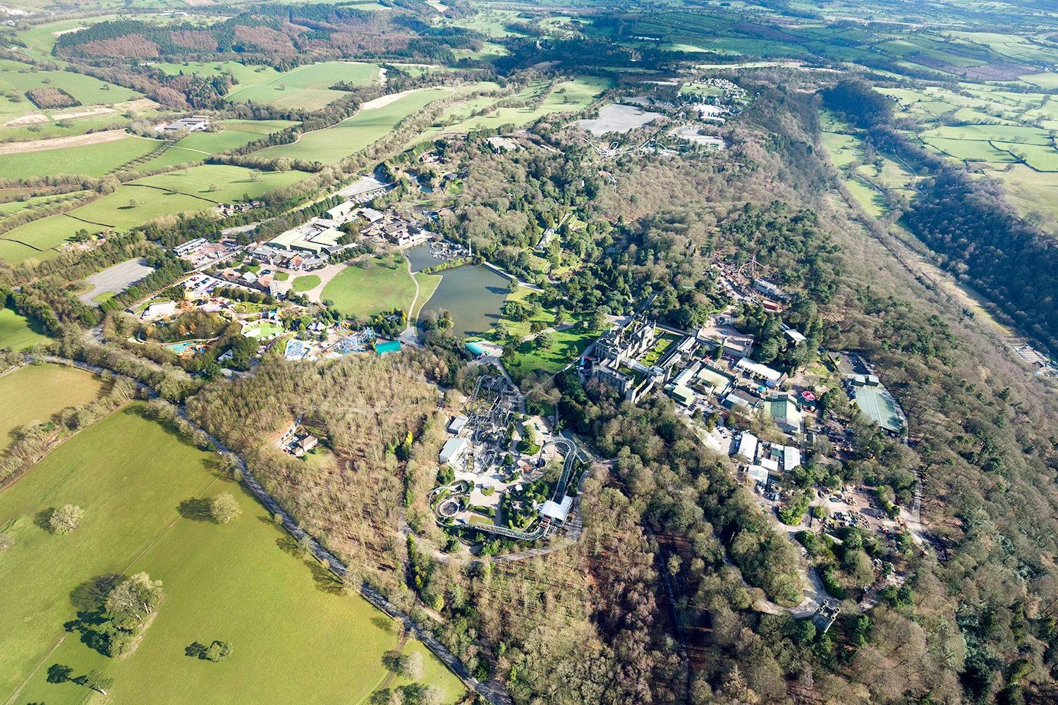 Alton Towers by aerial photographer Joas Souza