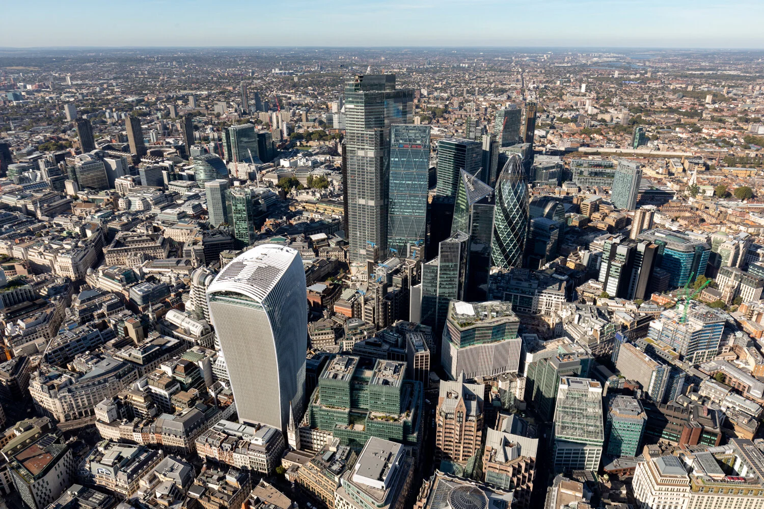 Aerial photographs of the City of London