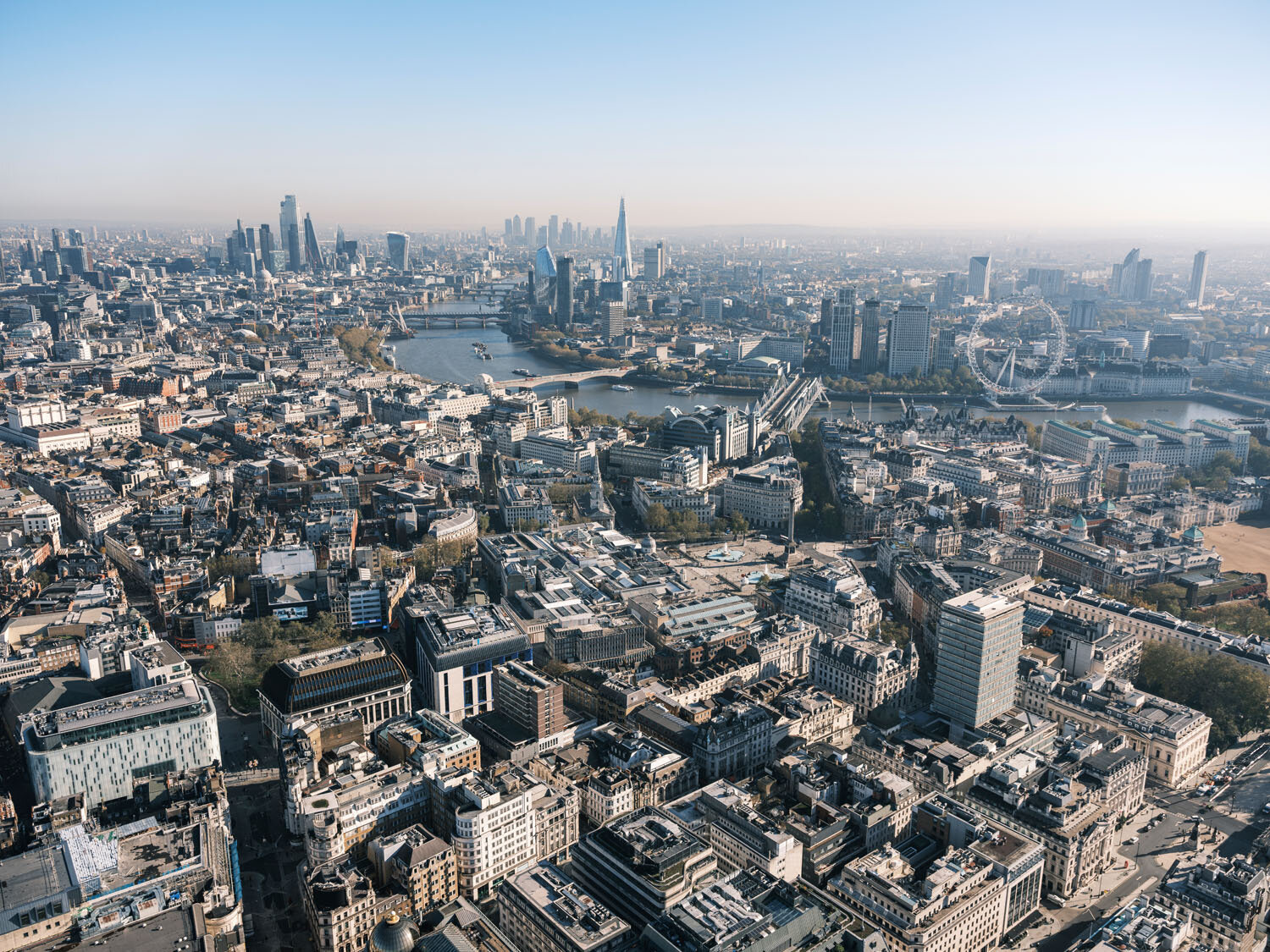  London Aerial View - West End towards South East 