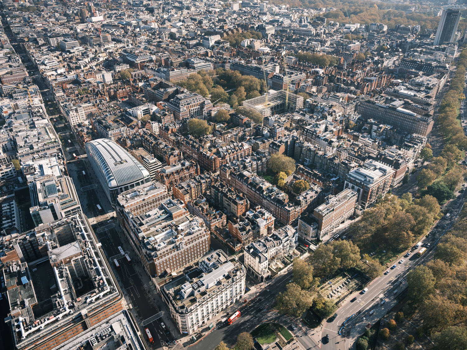  London Aerial View - Mayfair from Marble Arch 