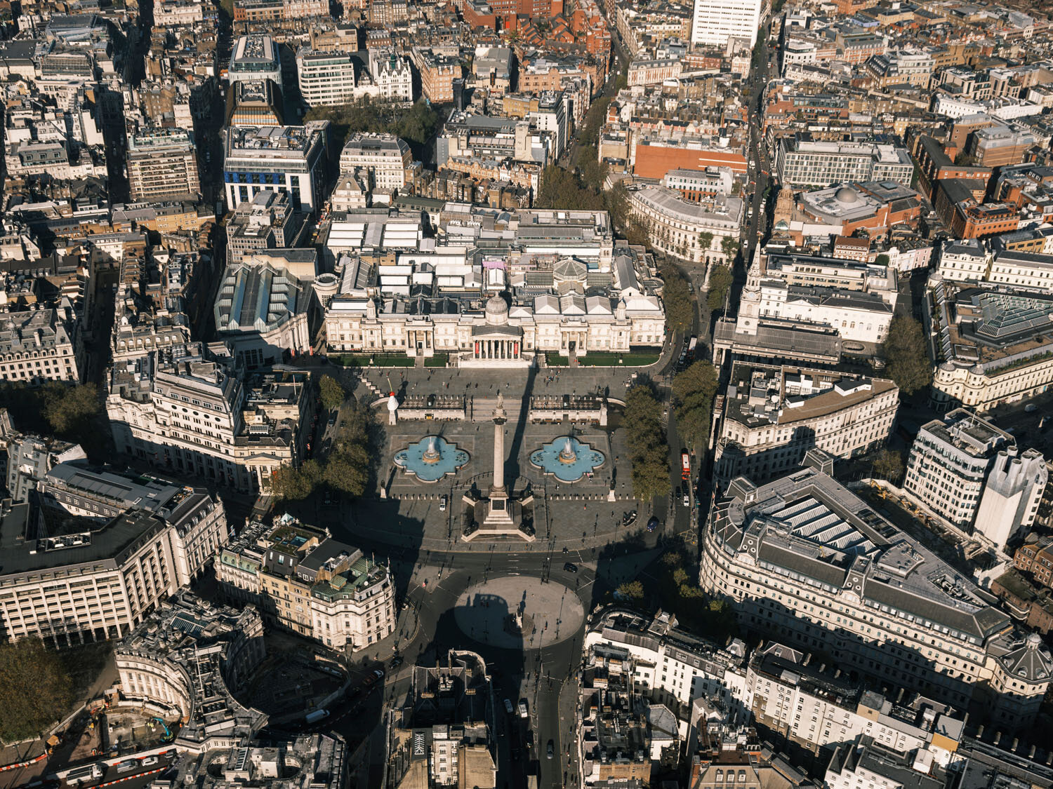  London Aerial View of Trafalgar Square 