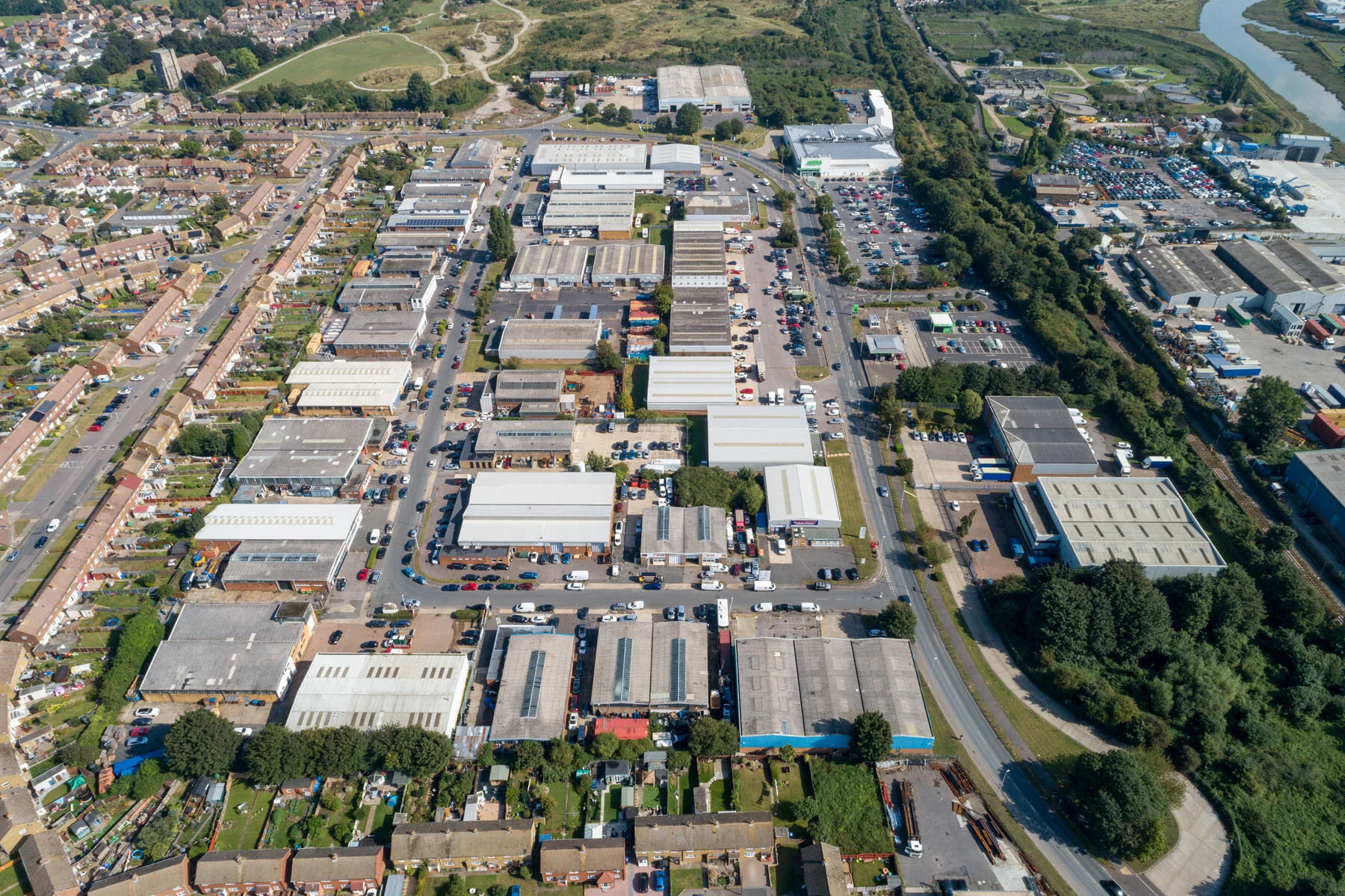 Trinity Trading Estate from above — Architectural, Aerial & Interior