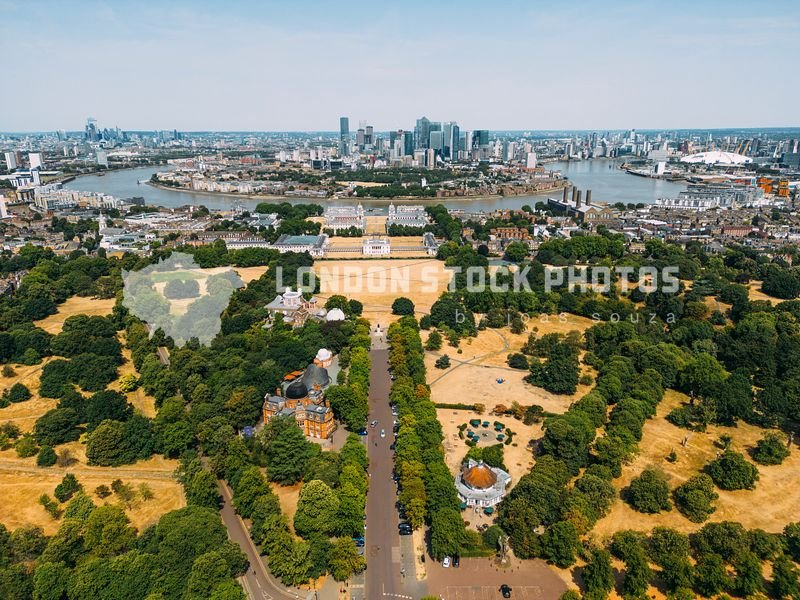  Aerial Photography of the Greenwich Park towards Isle of Dogs 