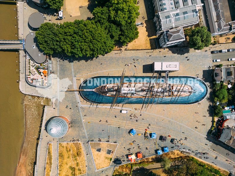  Aerial Photography of the Cutty Sark Clipper at Greenwich, SE10 