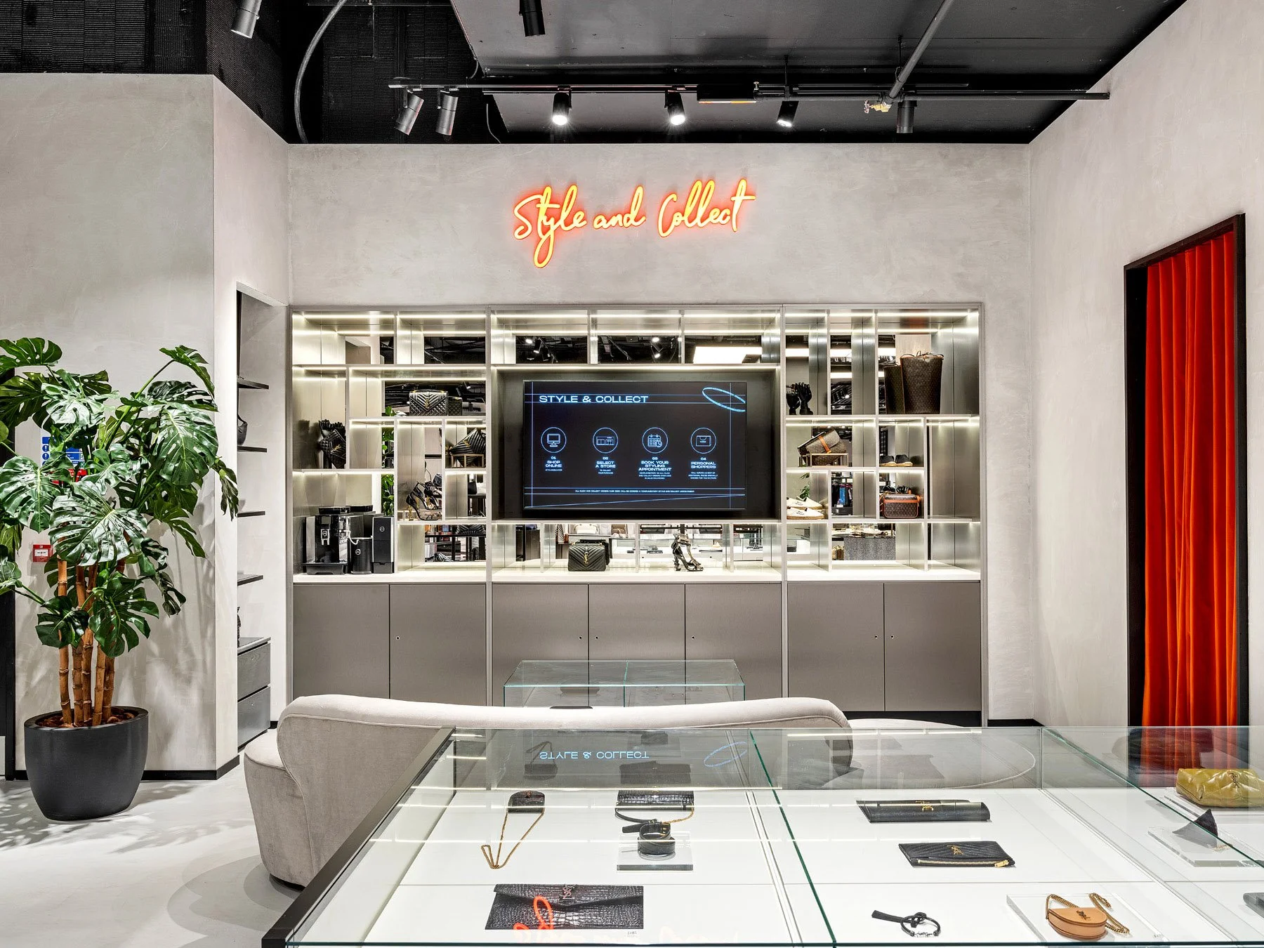  Interior photography of a luxury retai shop in the UK, a Flannels Store, Designed by EB Design. 