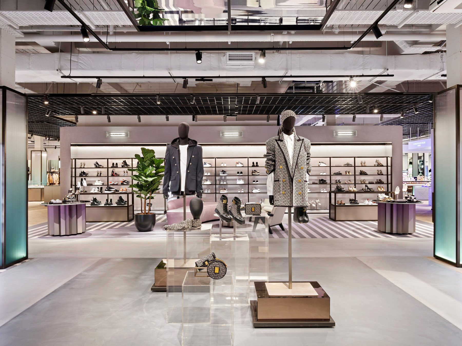  Interior photography of a luxury retai shop in the UK, a Flannels Store, Designed by EB Design. 