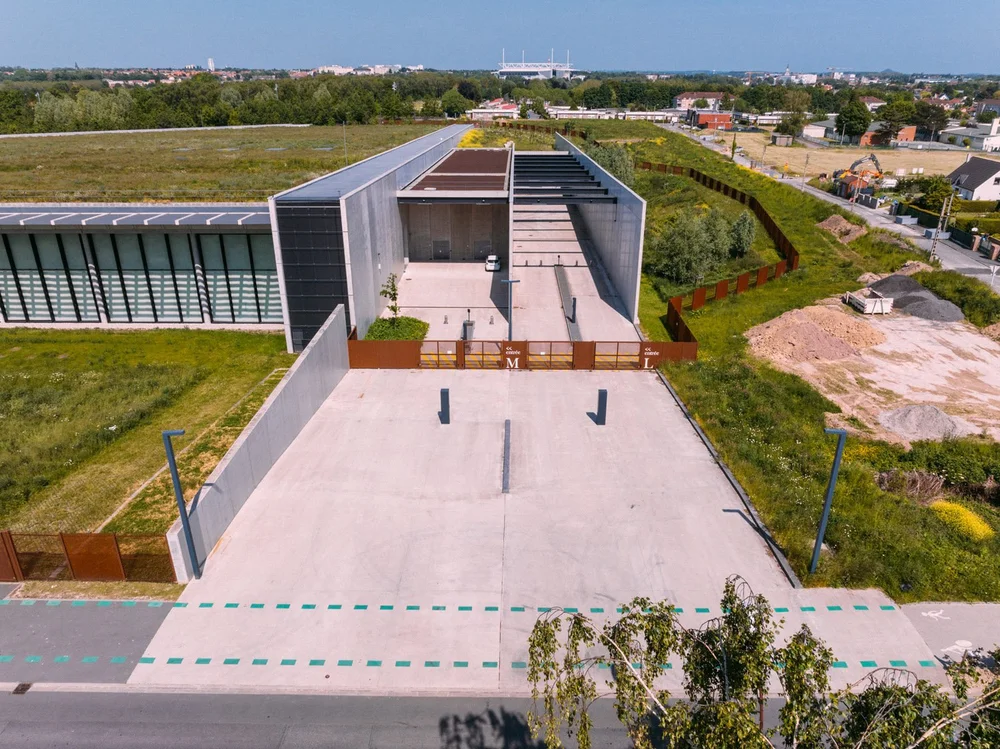 Aerial photography of the Centre de conservation du Louvre � Li�vin, project by RSHP, photography by Joas Souza