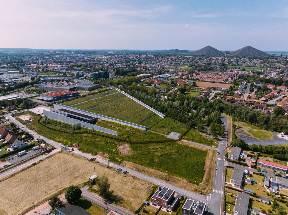 Aerial photography of the Centre de conservation du Louvre � Li�vin, project by RSHP, photography by Joas Souza