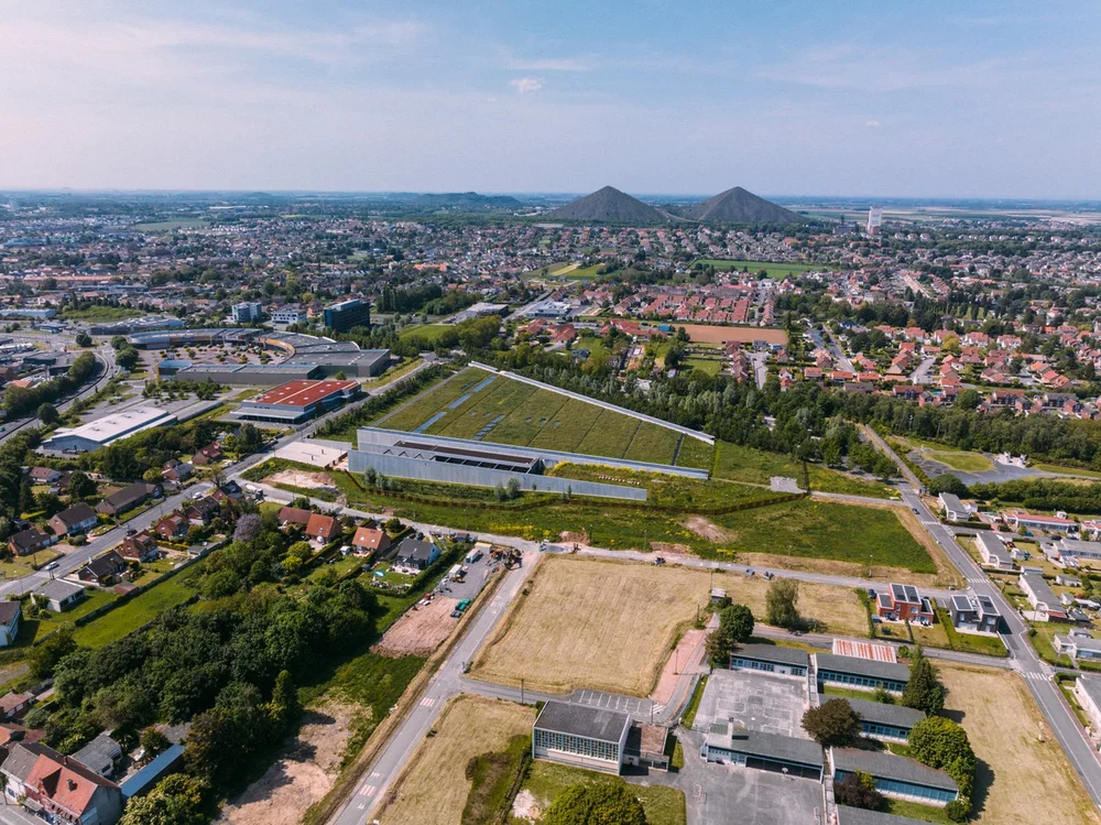 Aerial photography of the Centre de conservation du Louvre � Li�vin, project by RSHP, photography by Joas Souza
