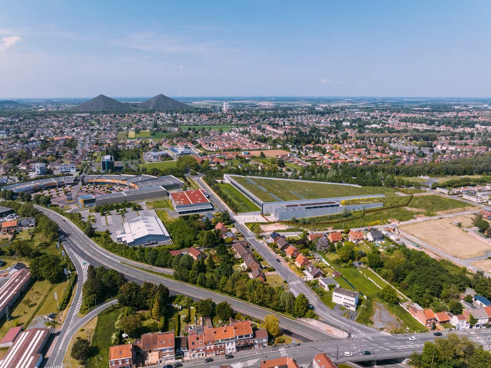 Aerial photography of the Centre de conservation du Louvre � Li�vin, project by RSHP, photography by Joas Souza