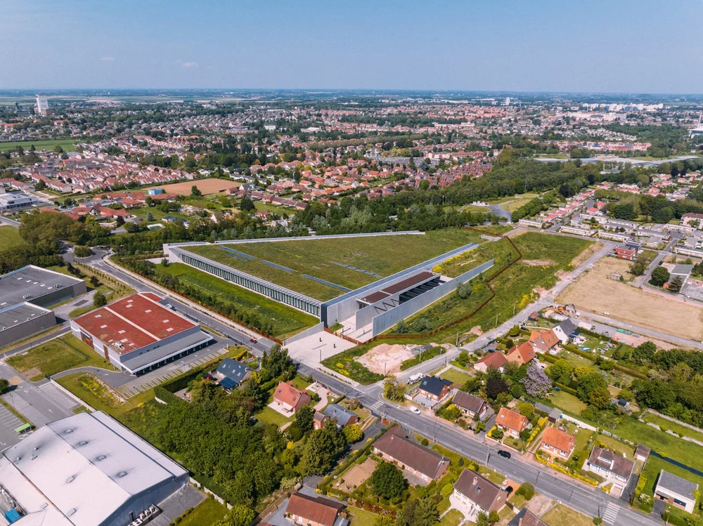 Aerial photography of the Centre de conservation du Louvre � Li�vin, project by RSHP, photography by Joas Souza