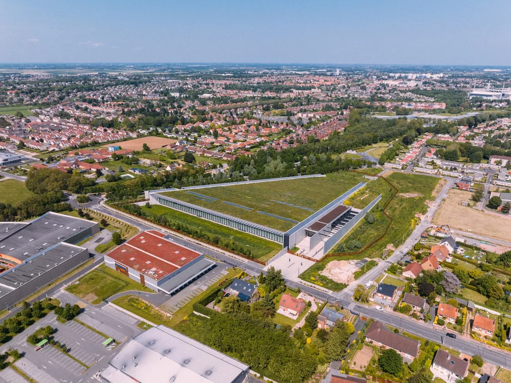 Aerial photography of the Centre de conservation du Louvre � Li�vin, project by RSHP, photography by Joas Souza
